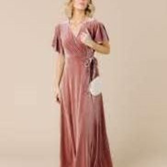 Arbor Velvet Wrap Dress Small - Picture 1 of 5